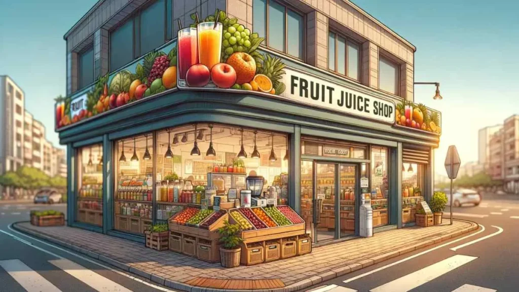 A Fruit And Vegetable Juice Shop