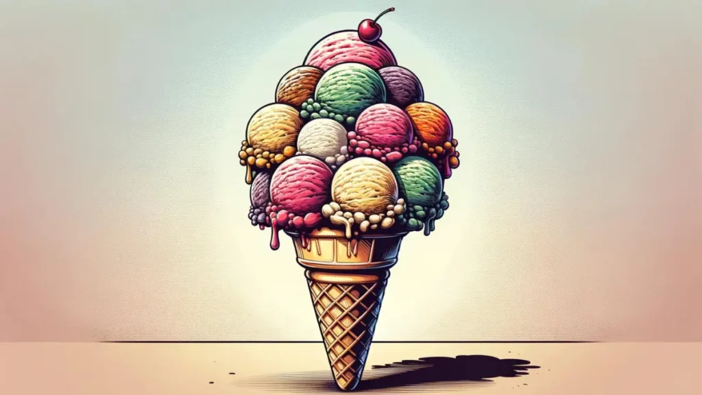 An Illustration Of Ice Cream Cone