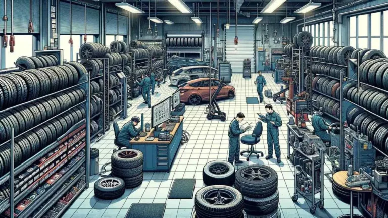 Inside A Tyre Shop