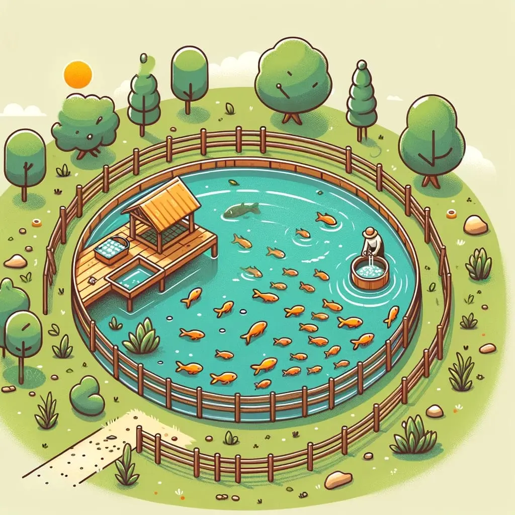 Fish Farming In the pond