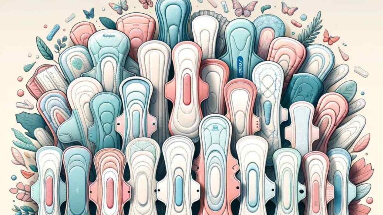 Lots of sanitary pads in a frame